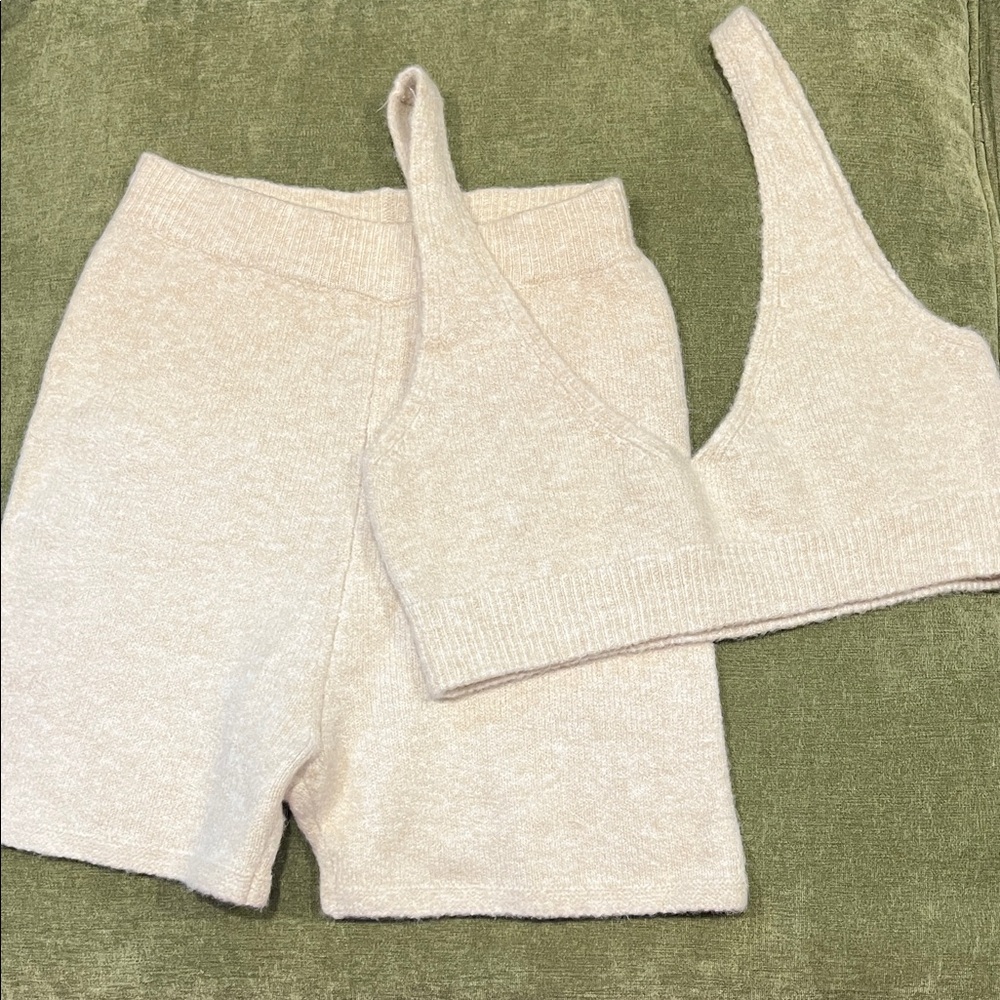 Cozy Knit Bralette & Shorts Set